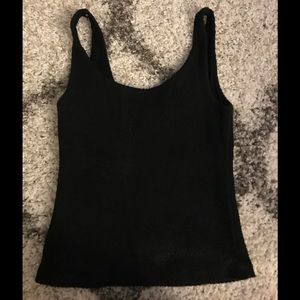 Black scoop neck top from club Monaco